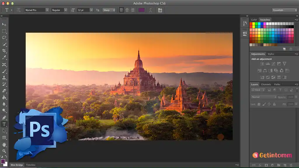 Adobe Photoshop CS6 Free Download (Latest Version) 2 Adobe Photoshop CS6 Lightweight Version Interface