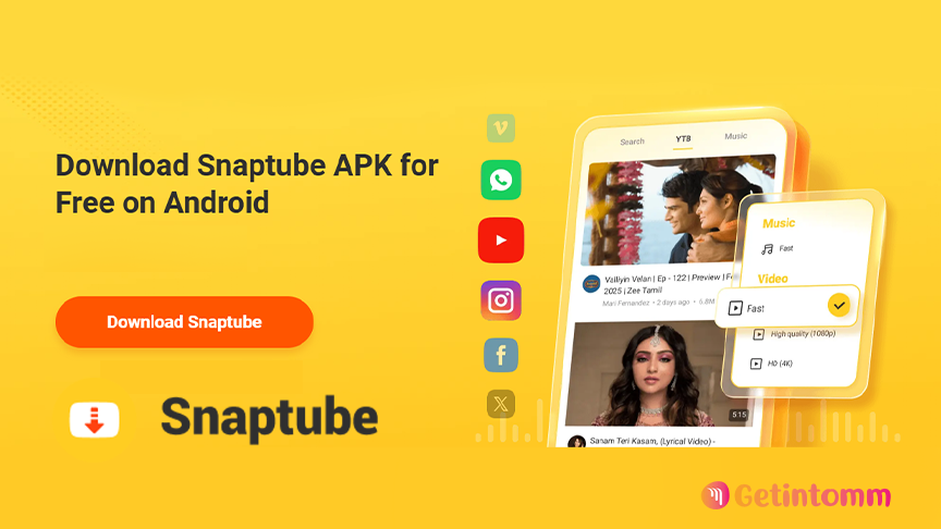 Snaptube Premium Free Download (Latest 2026) 2 Snaptube Premium Dashboard and Video Downloader