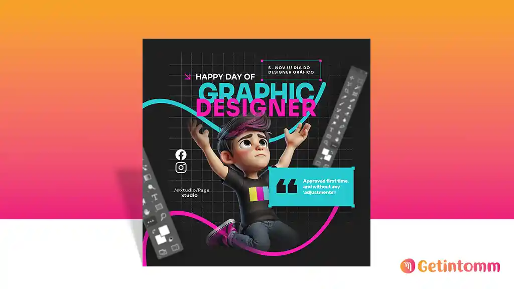 Minimal poster template PSD preview
